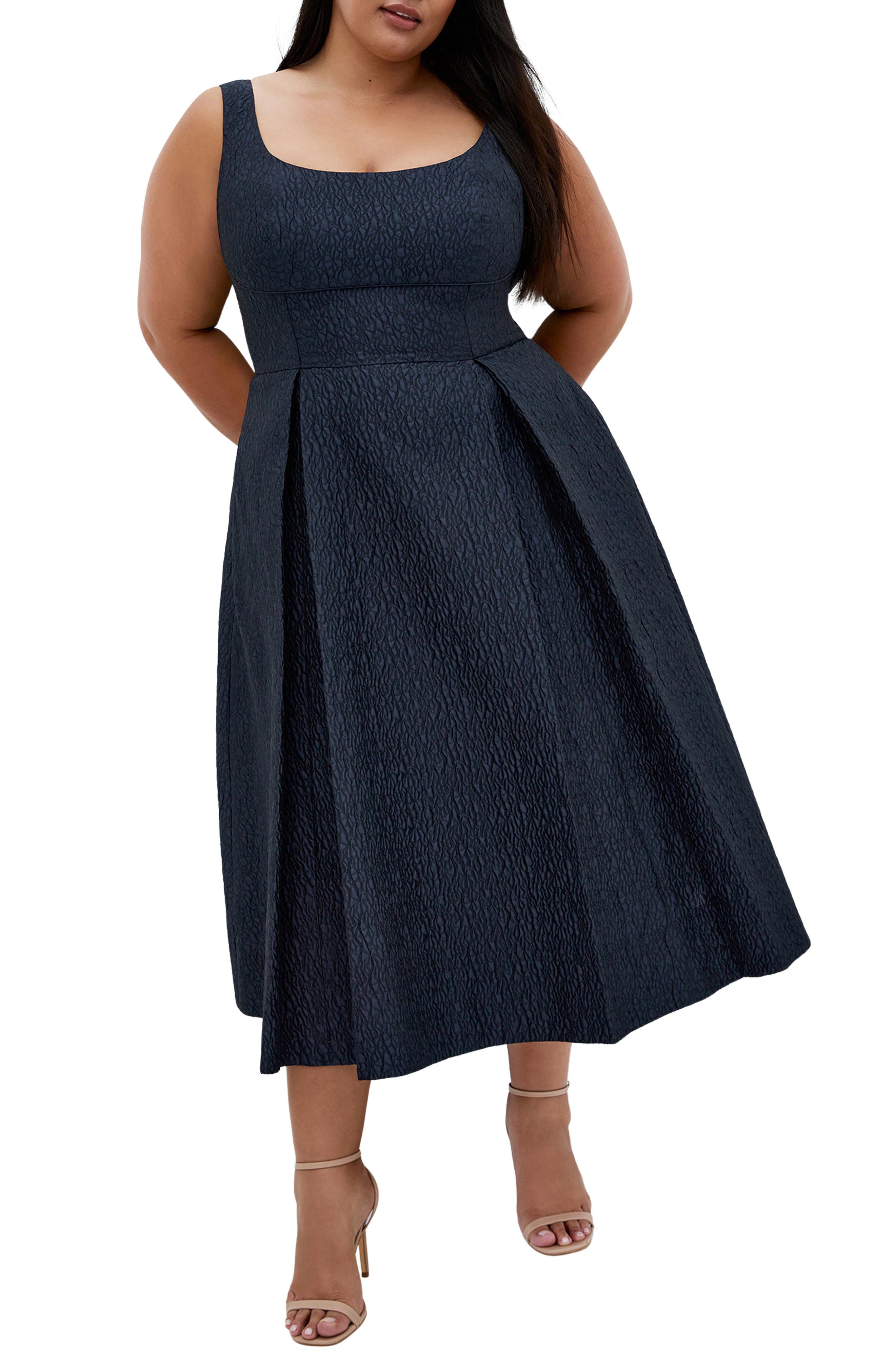 Estella Jacquard Midi Dress