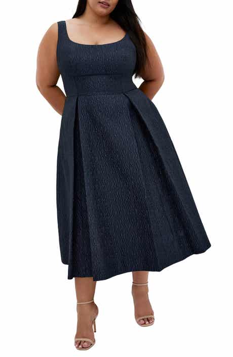 Estella Jacquard Midi Dress