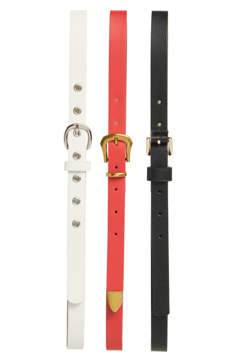 Steve Madden 3-for-1 Assorted Belts, Main, color, 