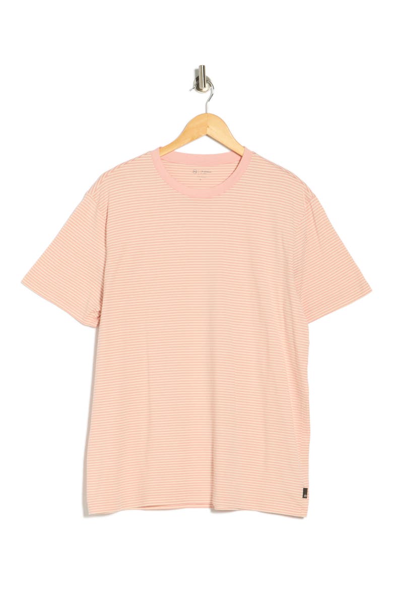 Bryce Crewneck Stretch Cotton T-Shirt, Alternate, color, PEARL MAUVE/IVORY DUST
