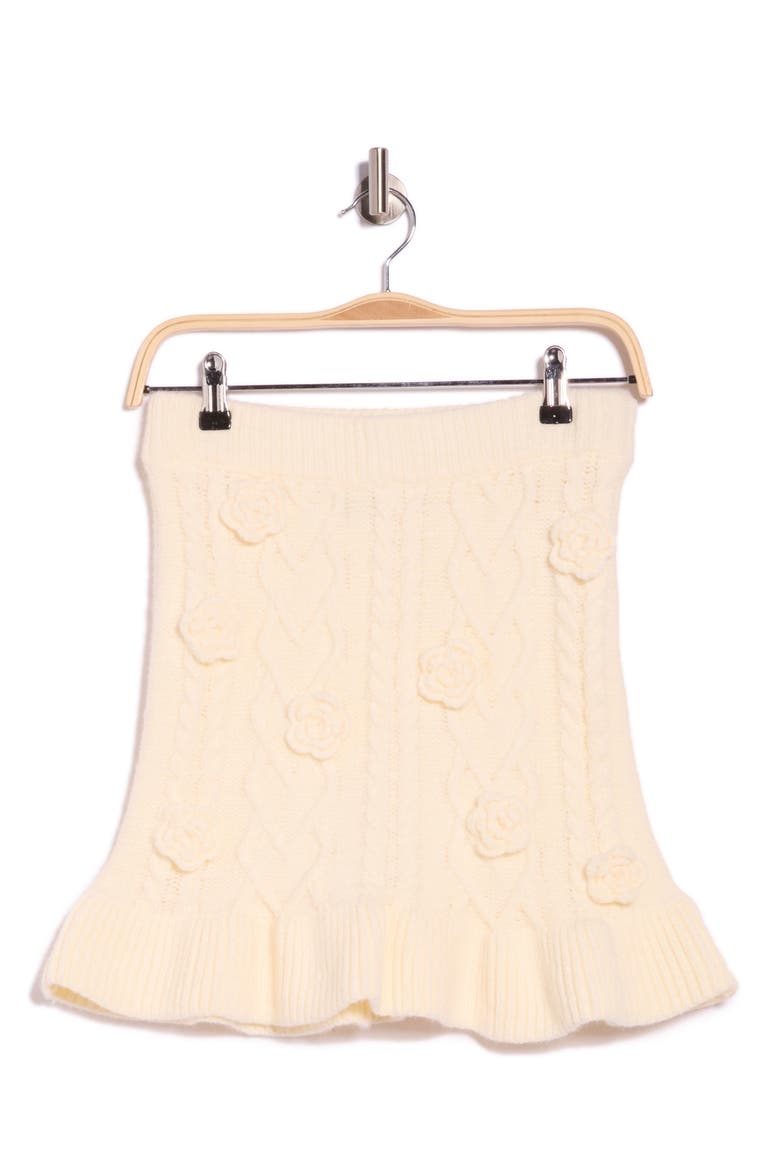 Maeve Floral Sweater Miniskirt, Alternate, color, NATURAL