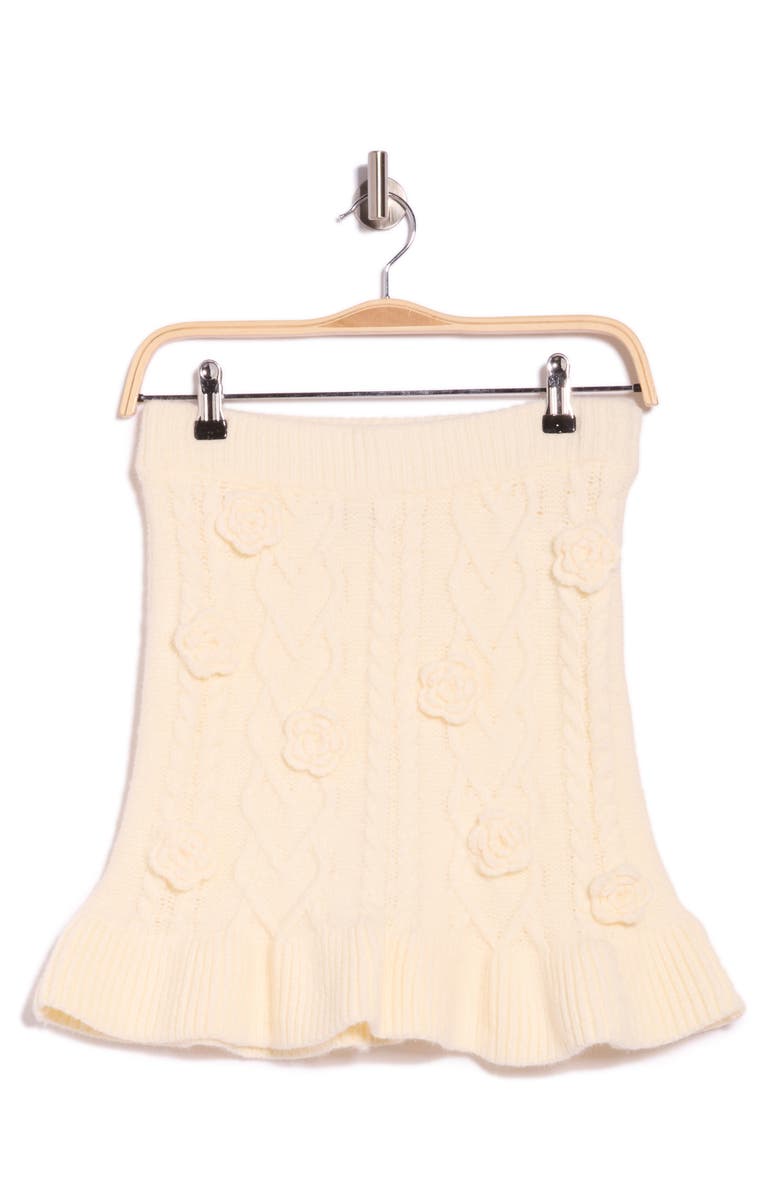 JACQUIE THE LABEL Maeve Floral Sweater Miniskirt, Alternate, color, Natural