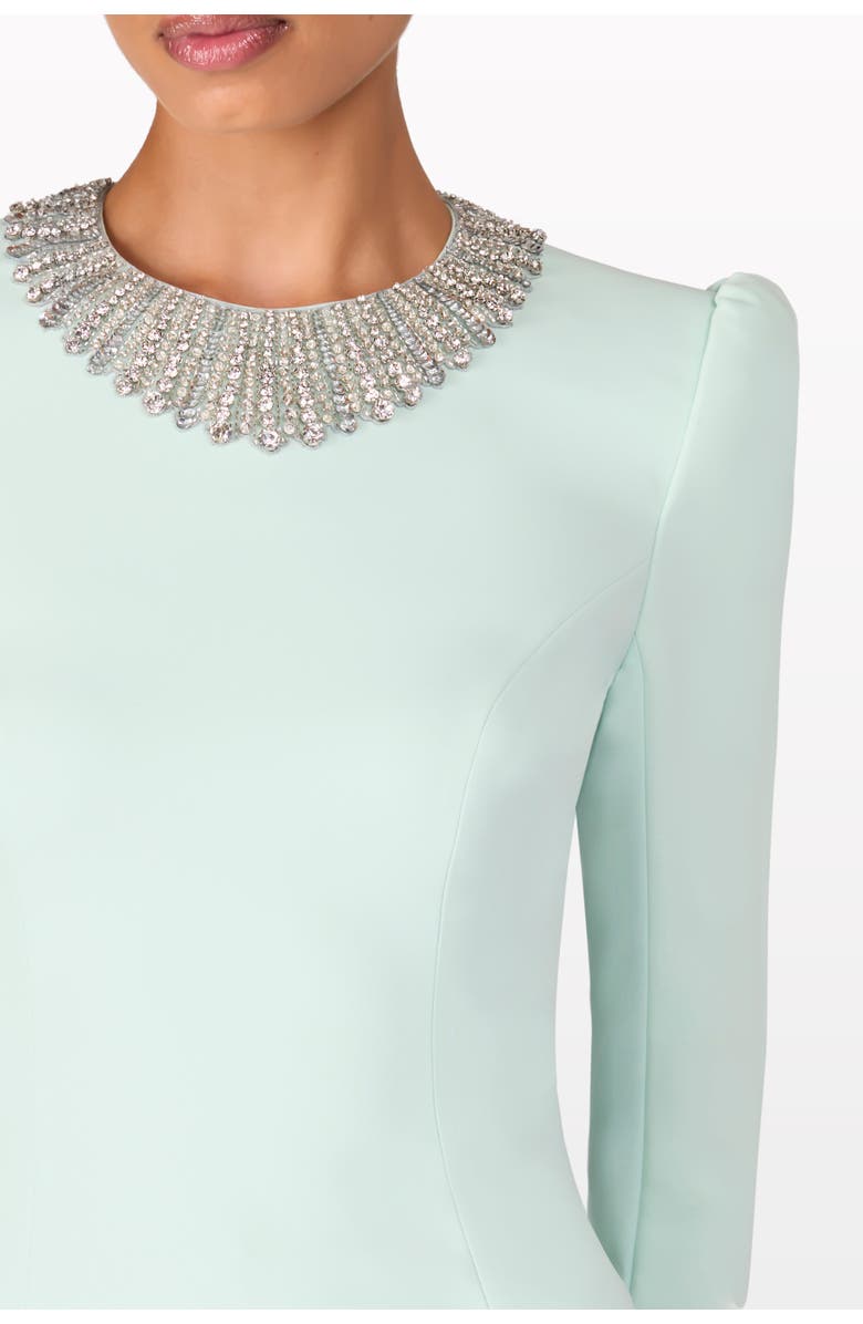 Jenny Packham Cora Long-Sleeve Midi Dress, Alternate, color, Lagoon
