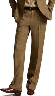 Polo Ralph Lauren High Waist Glen Check Linen Pants