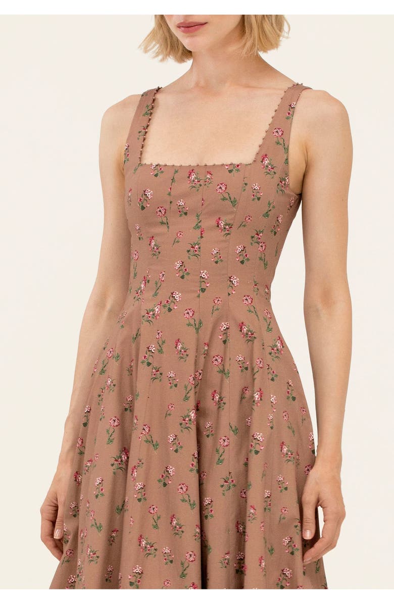 Agua by Agua Bendita Frontera Quebrada Midi Dress, Alternate, color, Multi