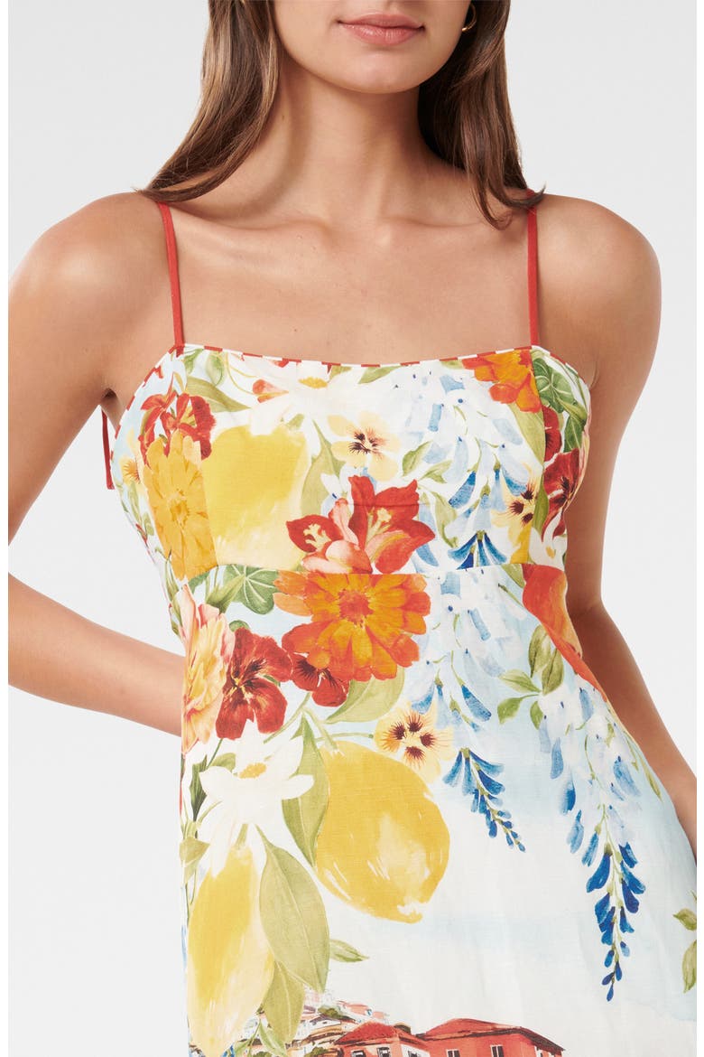 Sicilia Printed Midi Dress, Alternate, color, TROPEA POSTCARD