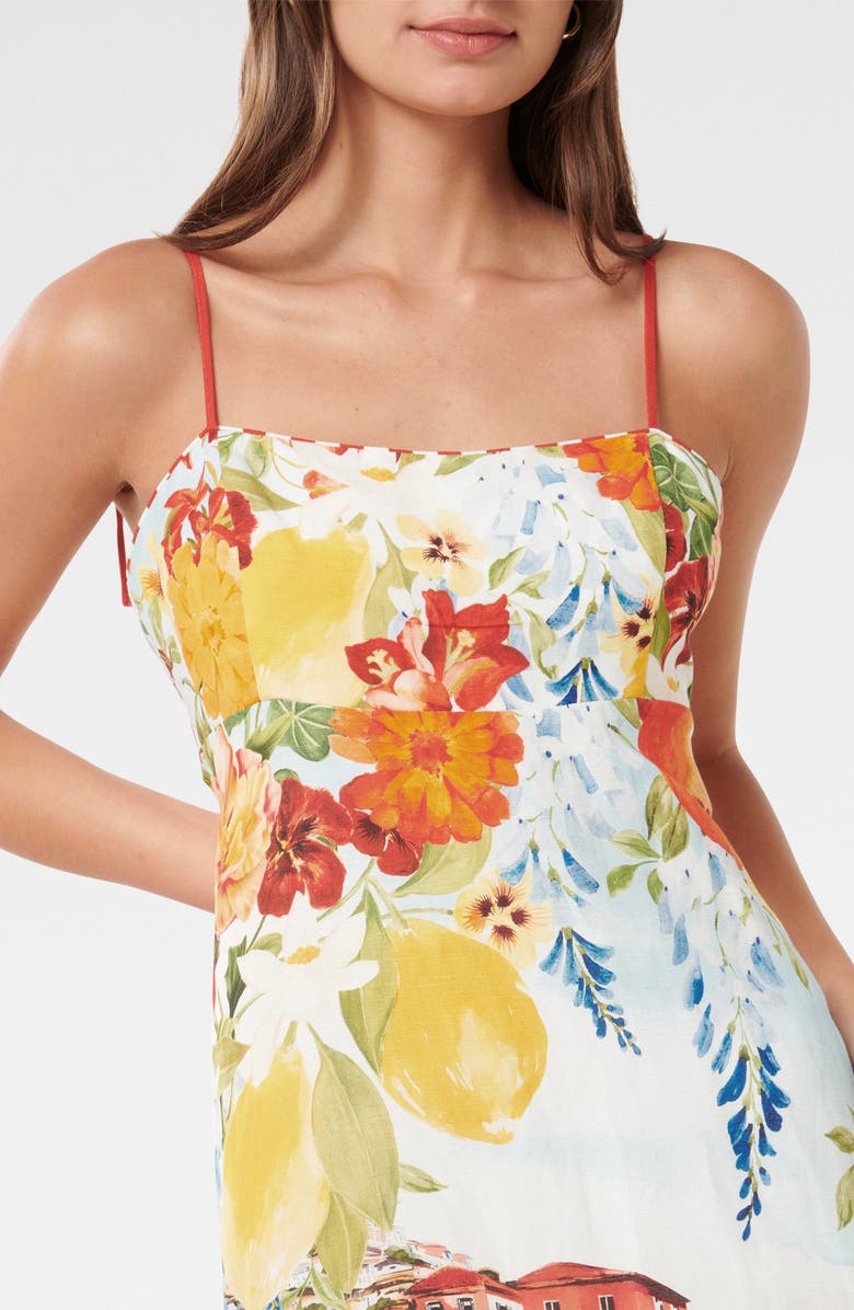 Ever New Sicilia Printed Midi Dress, Alternate, color, Tropea Postcard