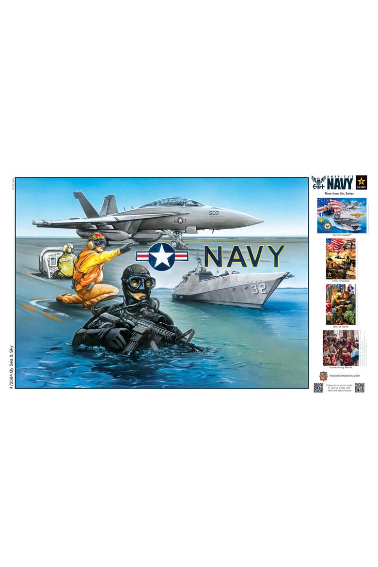 US Navy By Sea & Sky 1000 Piece Puzzle, Alternate, color, Multicolor