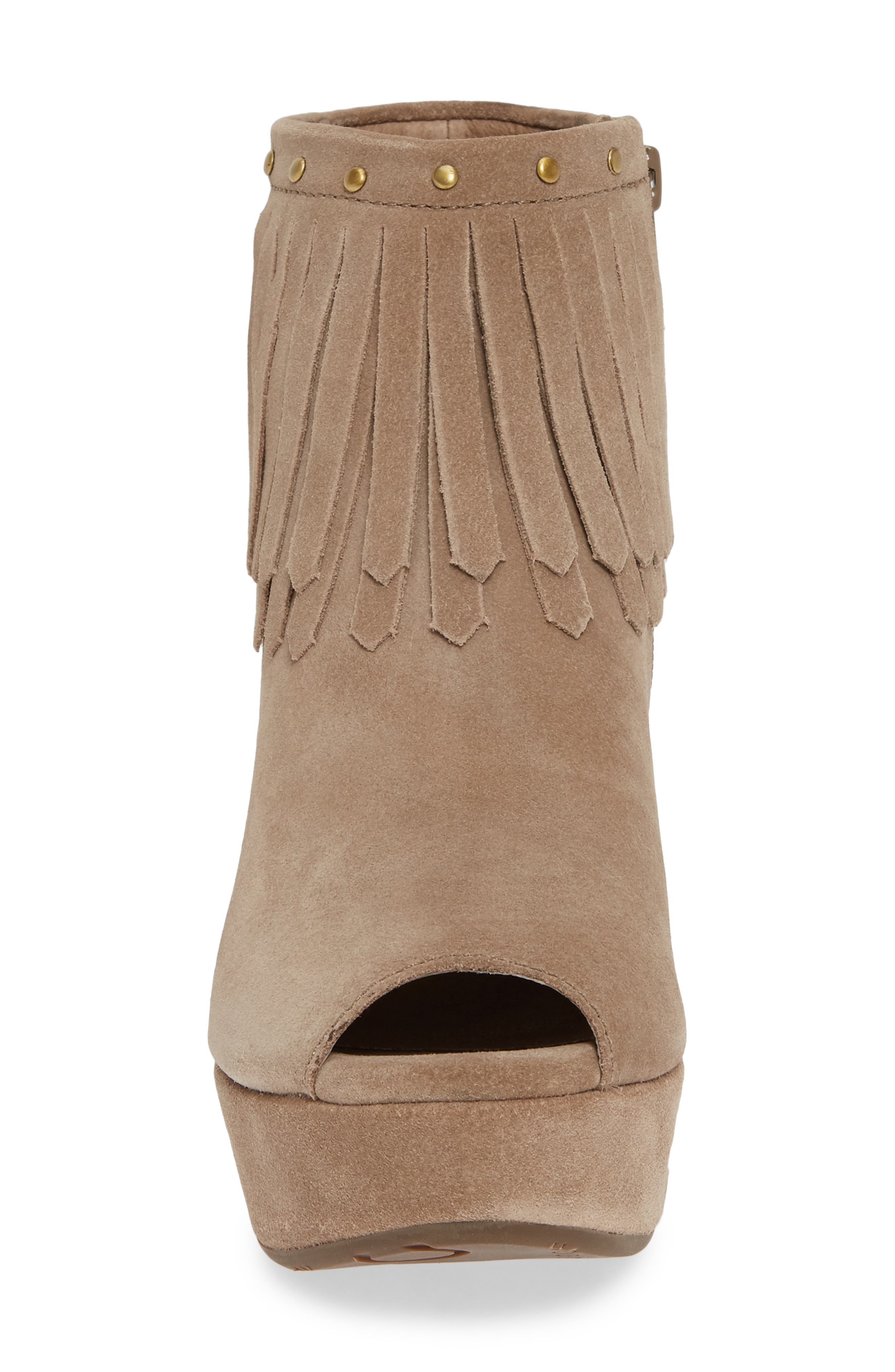 Chocolat Blu Wick Peep Toe Platform Bootie, Alternate, color, 