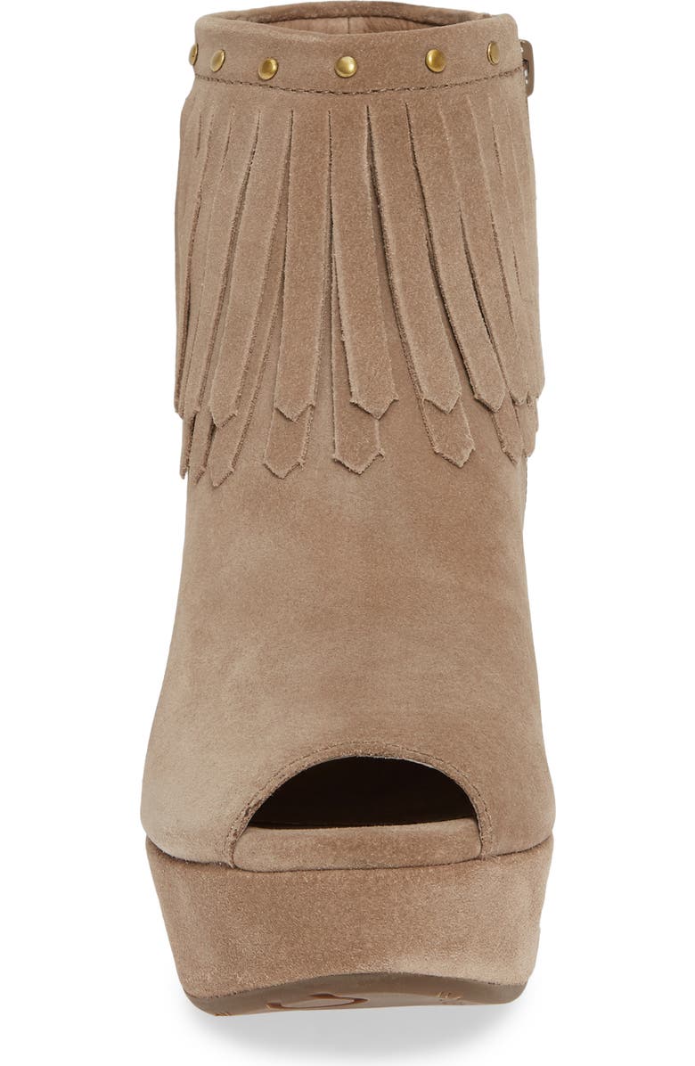 Chocolat Blu Wick Peep Toe Platform Bootie, Alternate, color,