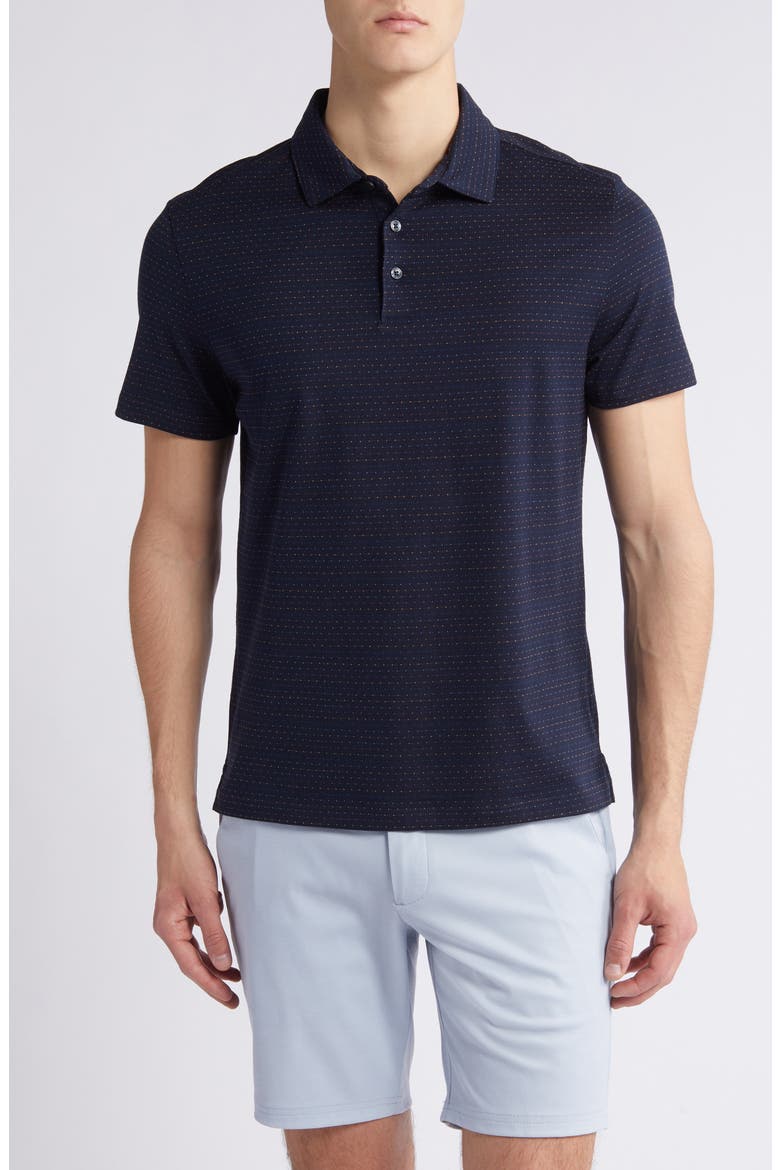Poe Jacquard Dot Polo, Main, color, NAVY