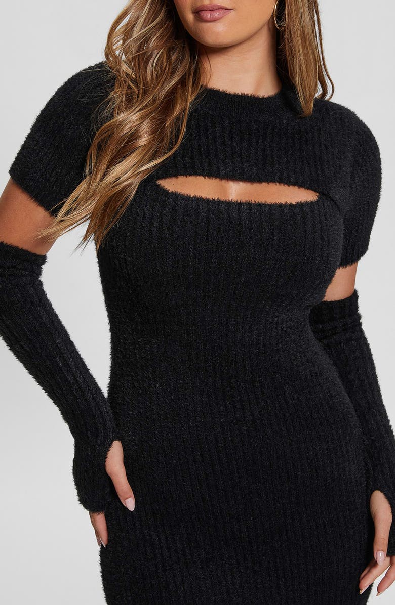 GUESS Detached Long Sleeve Knit Body-Con Minidress, Alternate, color,