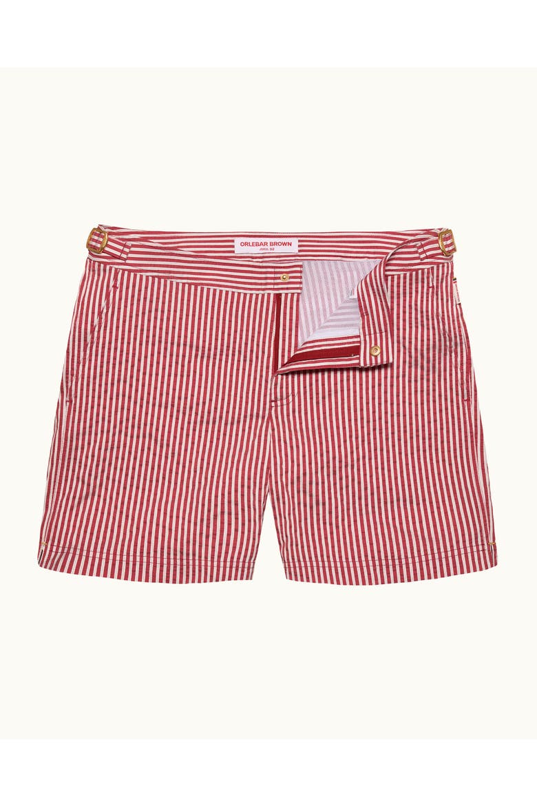 Bulldog Tailored-Fit Swim Shorts, Main, color, Dark Vermillion