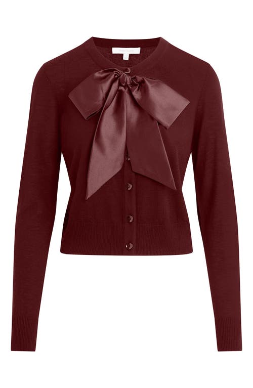 Favorite Daughter The Take A Bow Cardigan In Burgundy