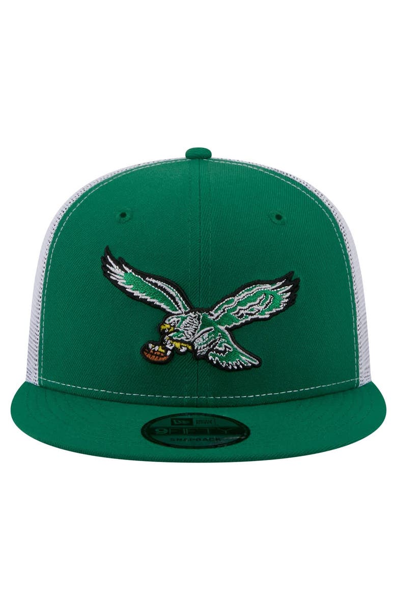 New Era Men's New Era Kelly Green Philadelphia Eagles Core Team 9FIFTY Trucker Snapback Hat, Alternate, color, Kelly Green