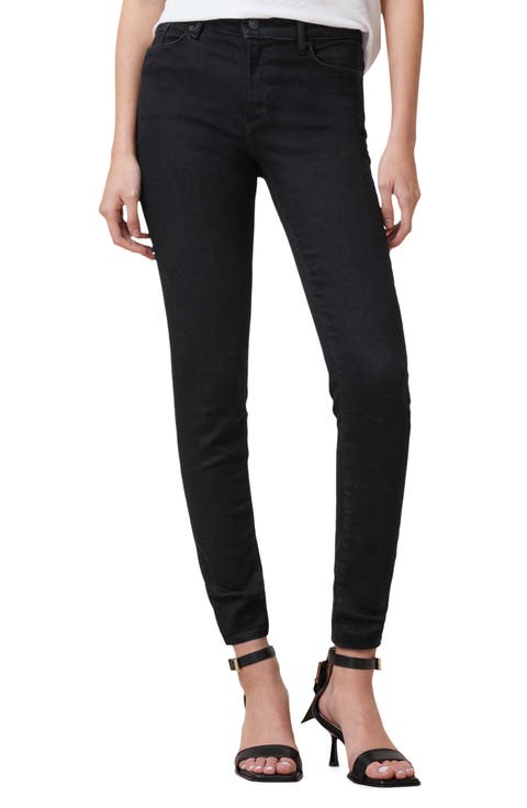 パンツ ALLSAINTS Women Straight Pants LOUISA WP534Z BLACK Black AllSaints Women's Blake Stud Jean, Black at Amazon Women's