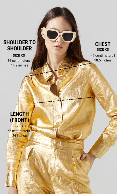 Lanhtropy San Marino Metallic Linen Top In Gold