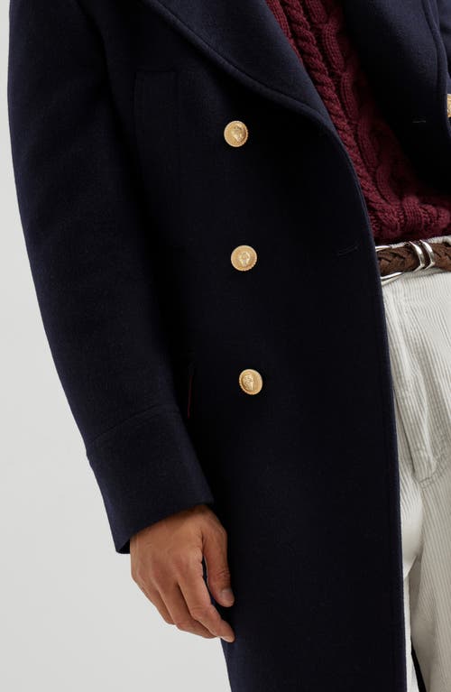 Brunello Cucinelli Martingale Double-breast Coat Men In Blue