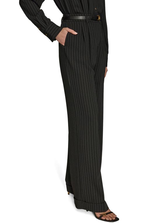 Donna Karan New York Pinstripe Wide Leg Pants