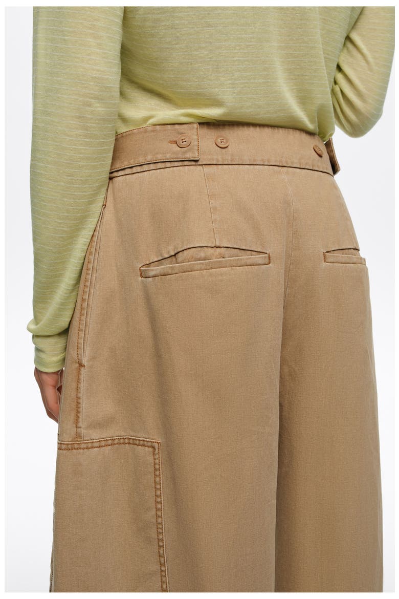 Cotton Adjustable Barrel Trousers, Alternate, color, CAMEL