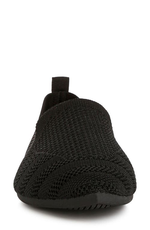 London Rag Akili Textured Knit Pointed Toe Flat In Black