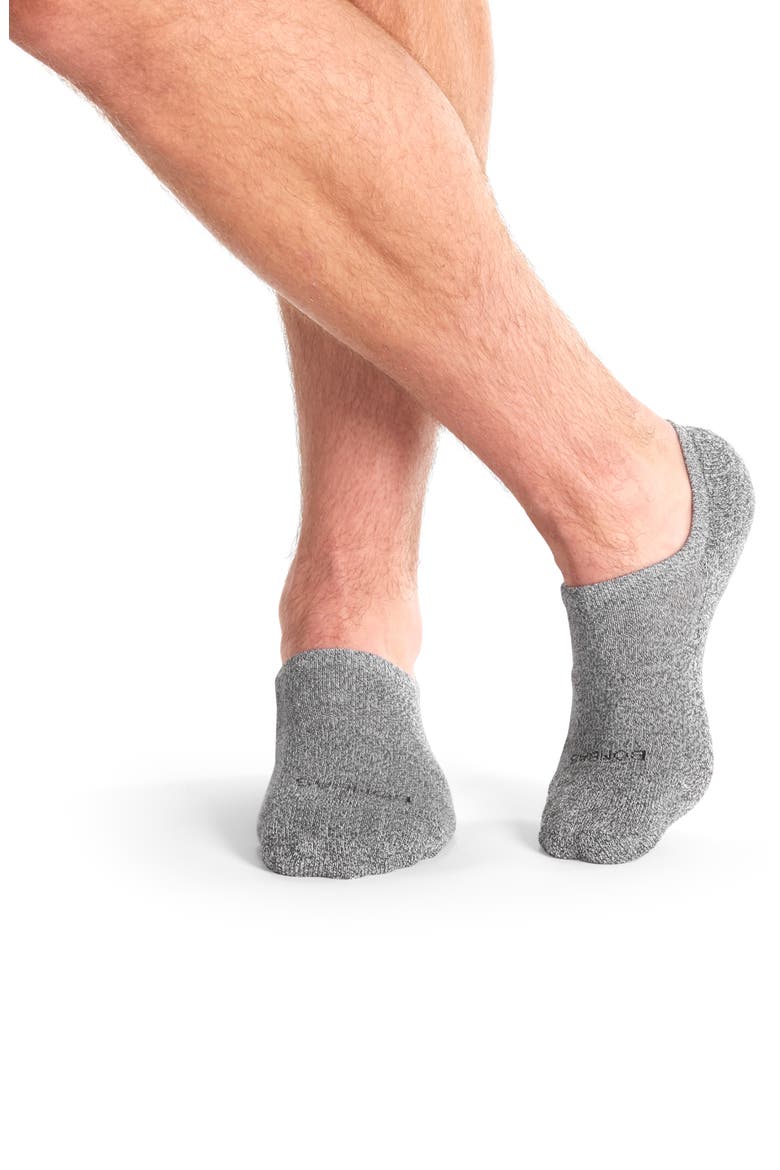 Solid Cushioned No-Show Socks, Alternate, color, CHARCOAL