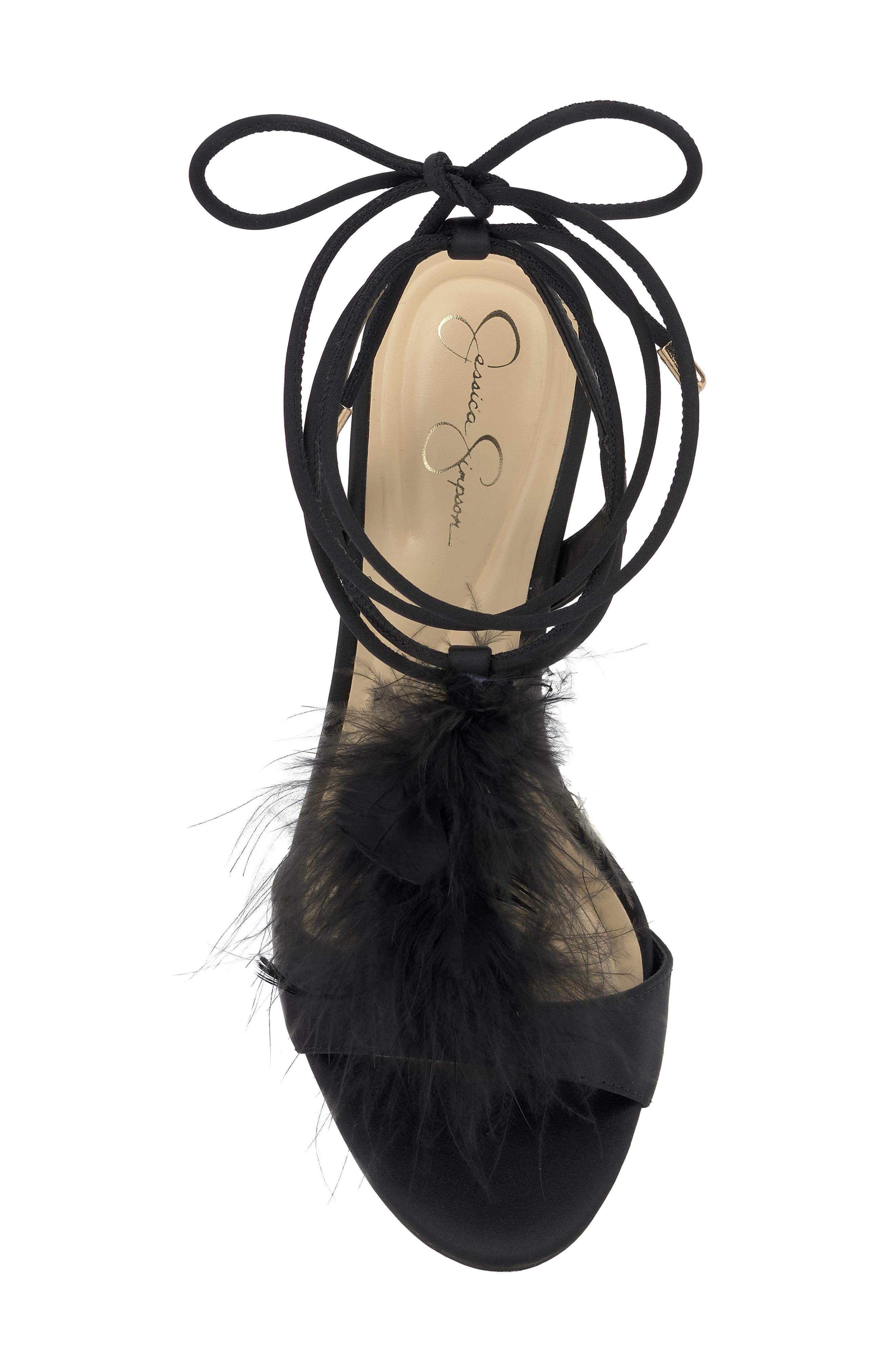 Jessica Simpson Jenzin Ankle Wrap Sandal, Alternate, color, Black