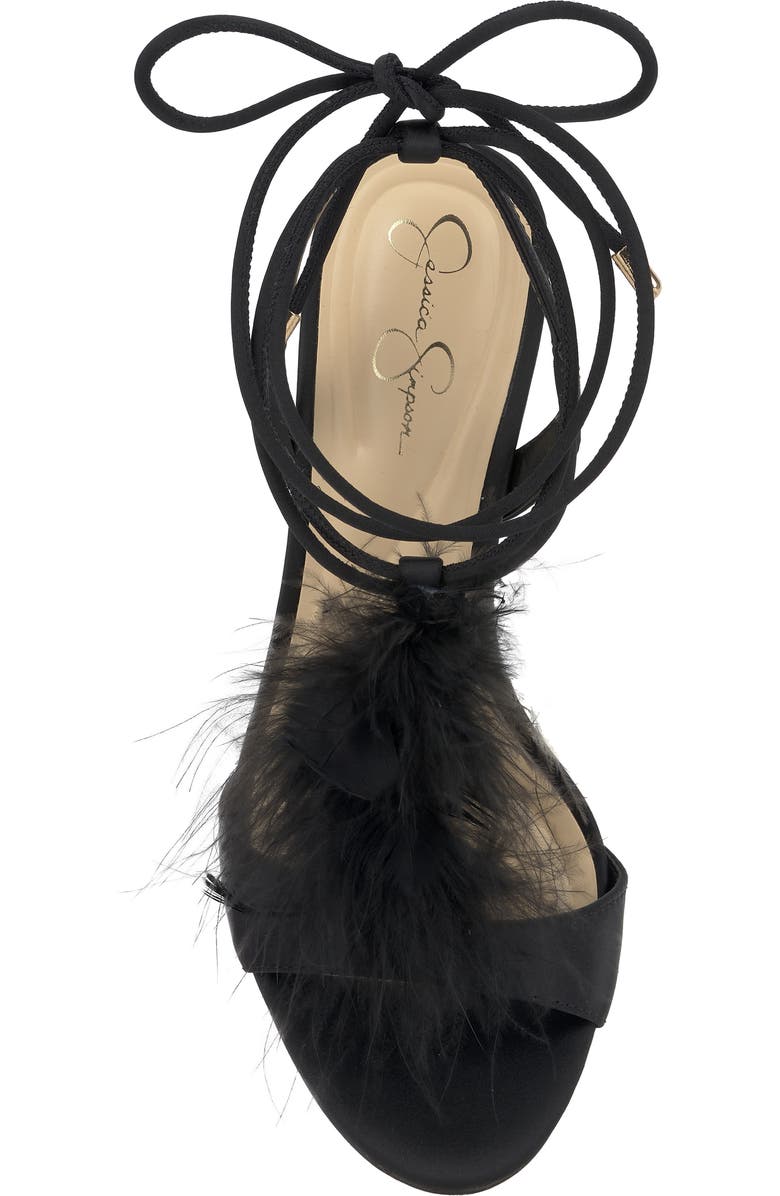 Jessica Simpson Jenzin Ankle Wrap Sandal, Alternate, color, Black