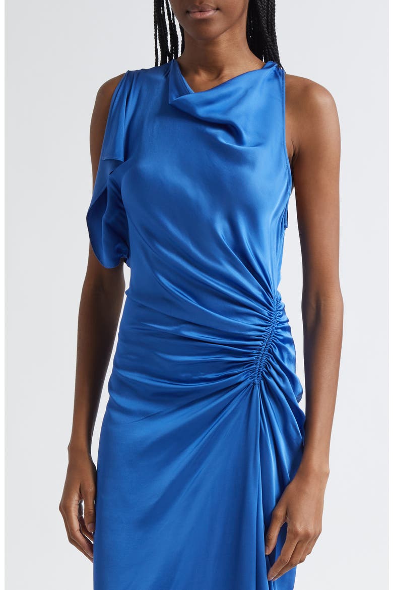sam edelman pleated asymmetric hem satin dress sam Edelman Pleated Asymmetric Hem Satin Dress Sz4 $138