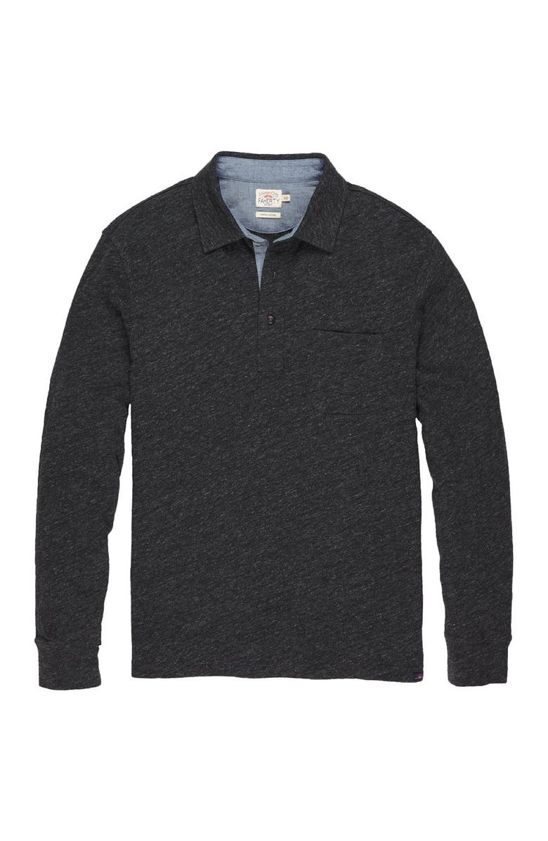 Faherty Luxe Long Sleeve Polo, Main, color,