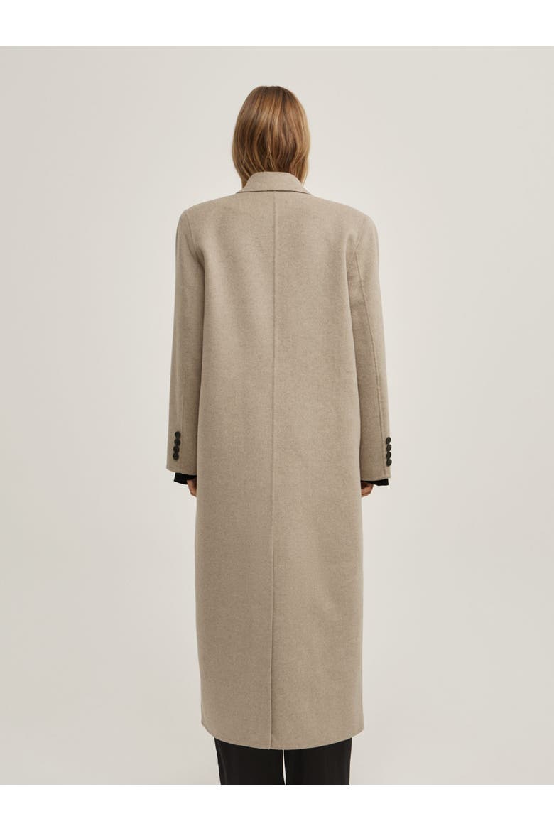 Shoulder Pad Longline Coat, Alternate, color, Oat Marle