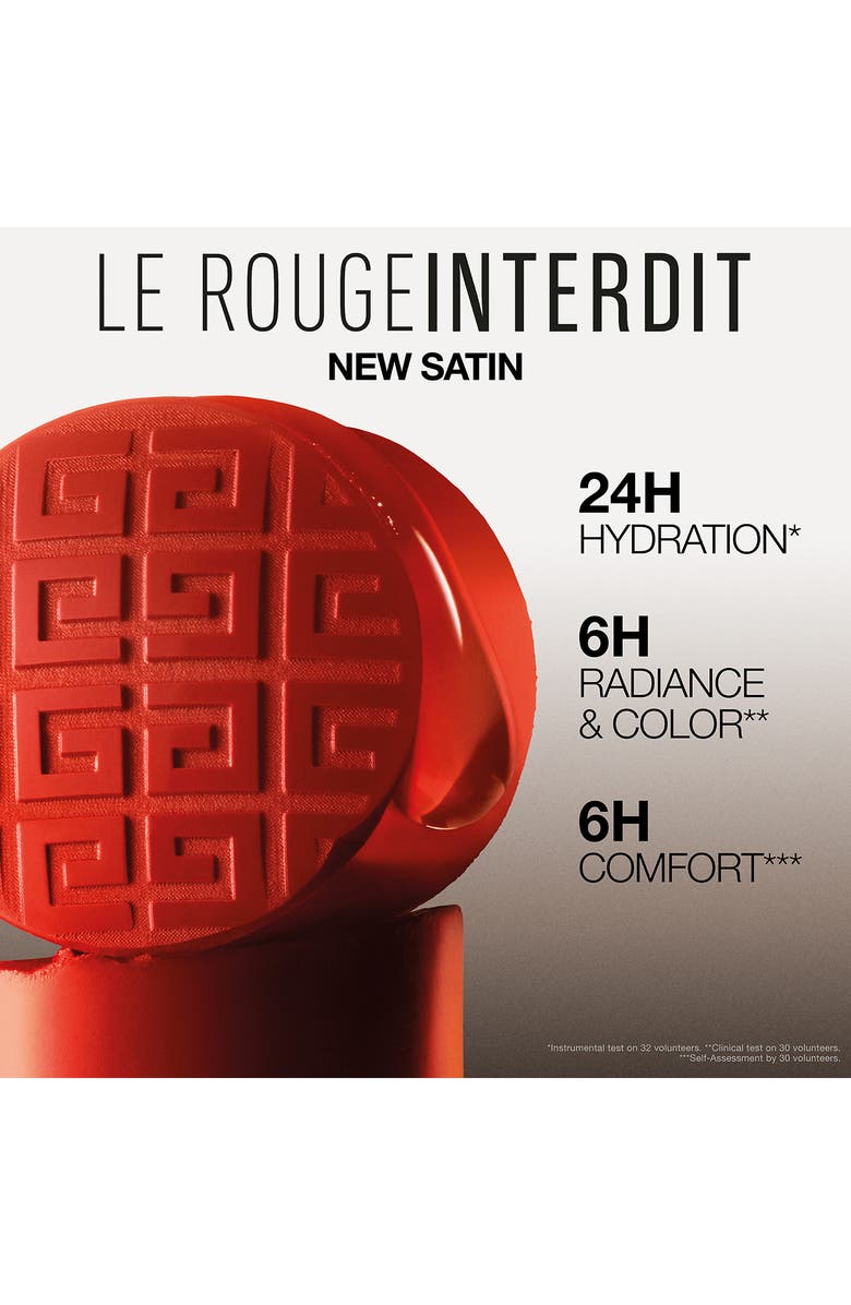 Givenchy Le Rouge Interdit Satin Lipstick, Alternate, color, N302 Rouge Vermeil