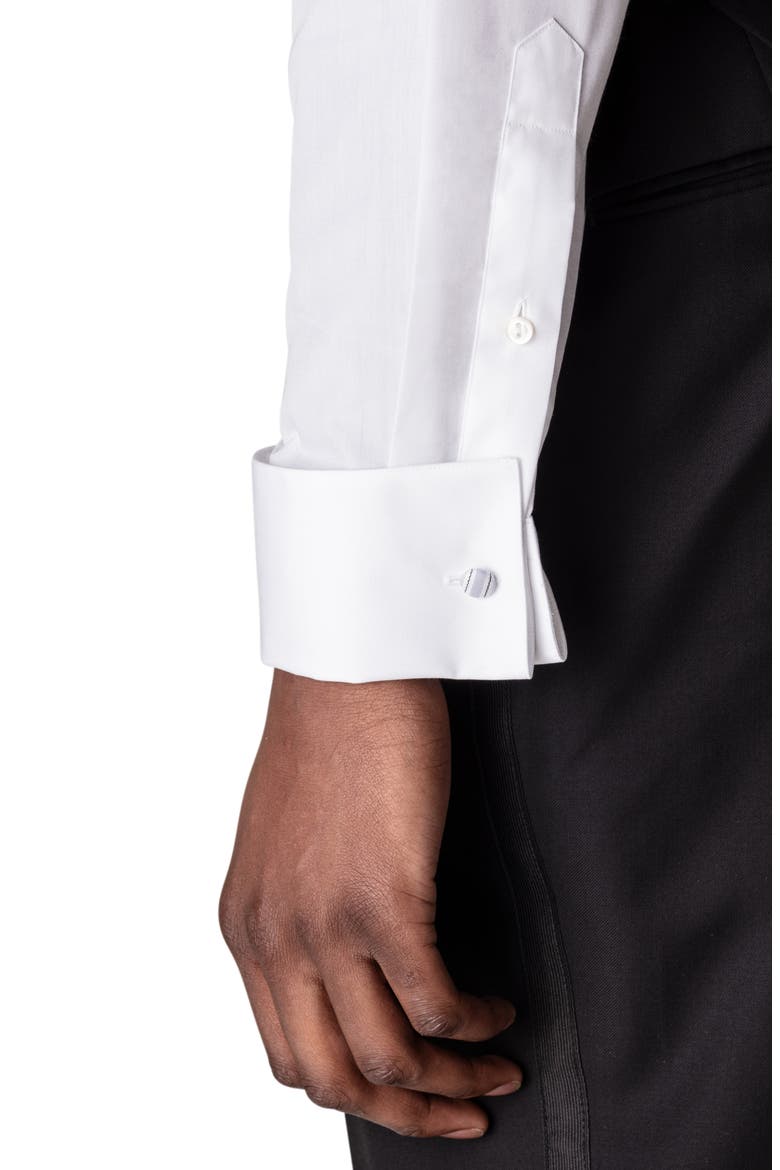 Classic Fit Piqué Tuxedo Shirt, Alternate, color, WHITE