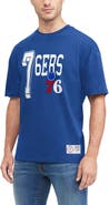 TOMMY JEANS Men's Tommy Jeans Royal Philadelphia 76ers Mel Varsity T-Shirt