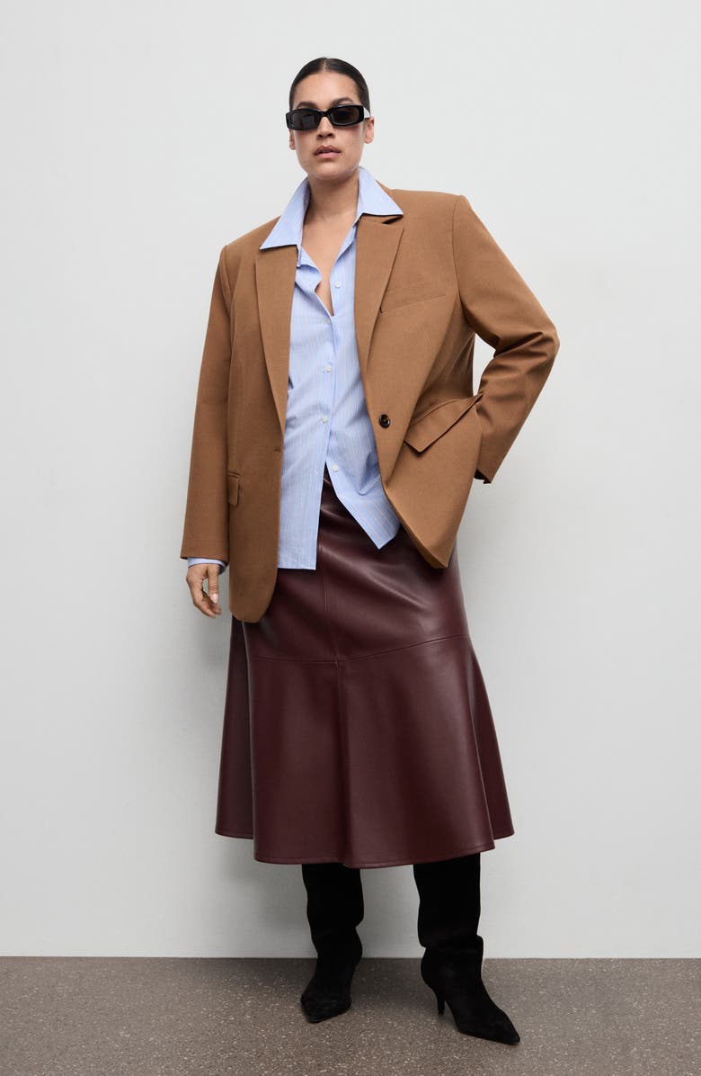 MANGO Milano Blazer, Alternate, color, Caramel