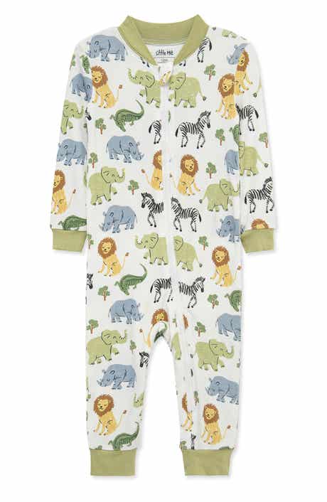 Little Me Safari Zip Romper
