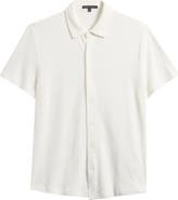 Robert Barakett Newman Short Sleeve Knit Button-Up Shirt
