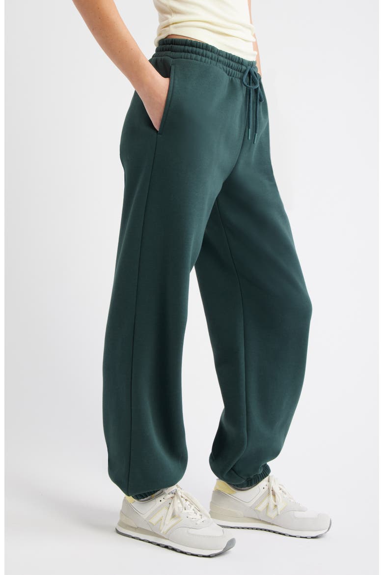 Baggy Fleece Joggers, Alternate, color, GREEN GABLES