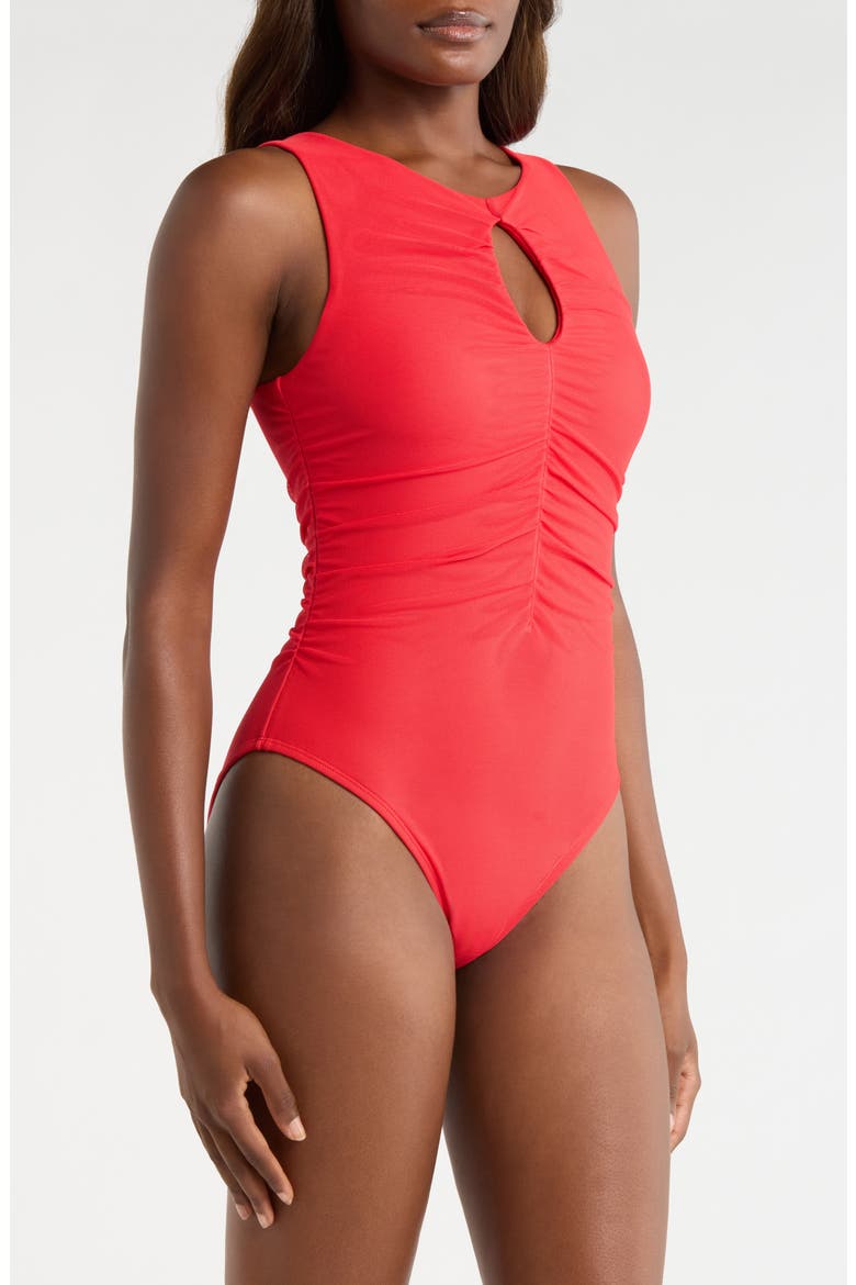 Charli One-Piece Swimsuit, Alternate, color, SOLID RED