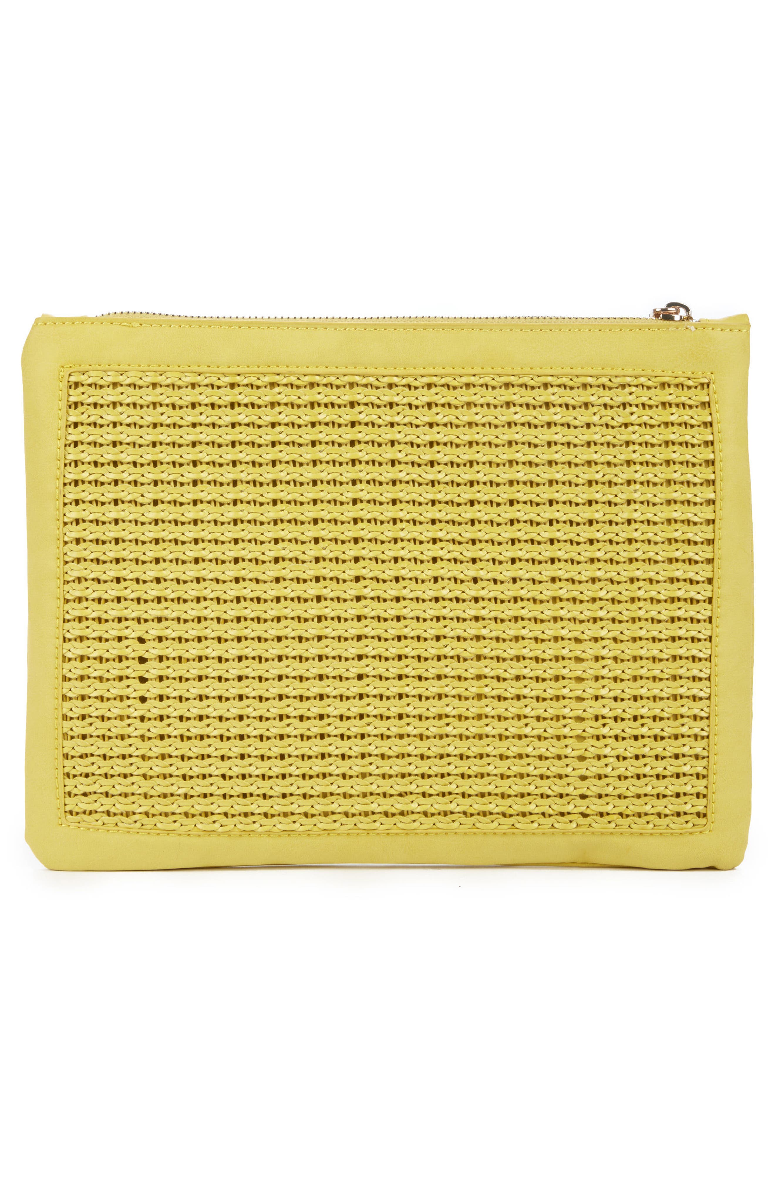 Market Wristlet Clutch, Alternate, color, CHARTREUSE