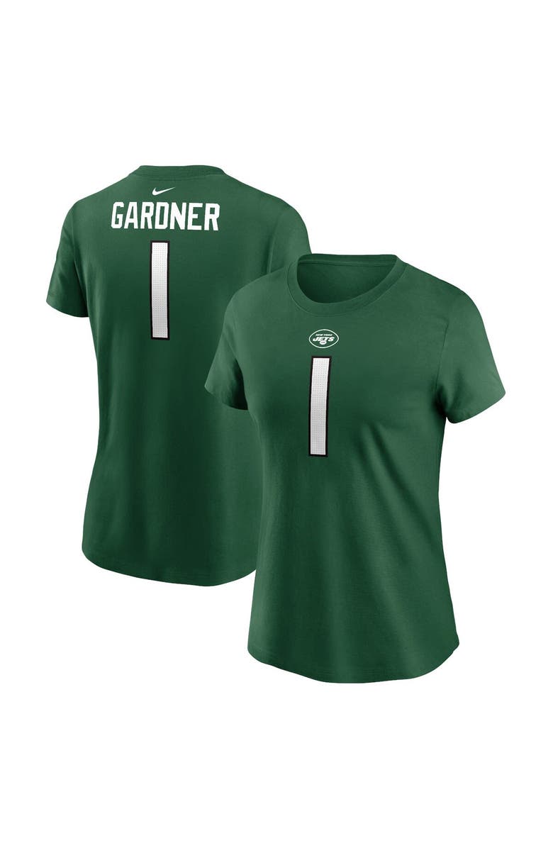 Nike Women's Nike Sauce Gardner Green New York Jets Player Name & Number T-Shirt, Main, color, Green