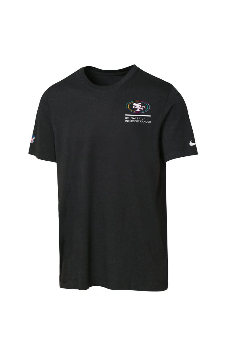 Youth Nike Black San Francisco 49ers 2025 NFL Crucial Catch Tri-Blend Dri-FIT T-Shirt, Alternate, color, Black