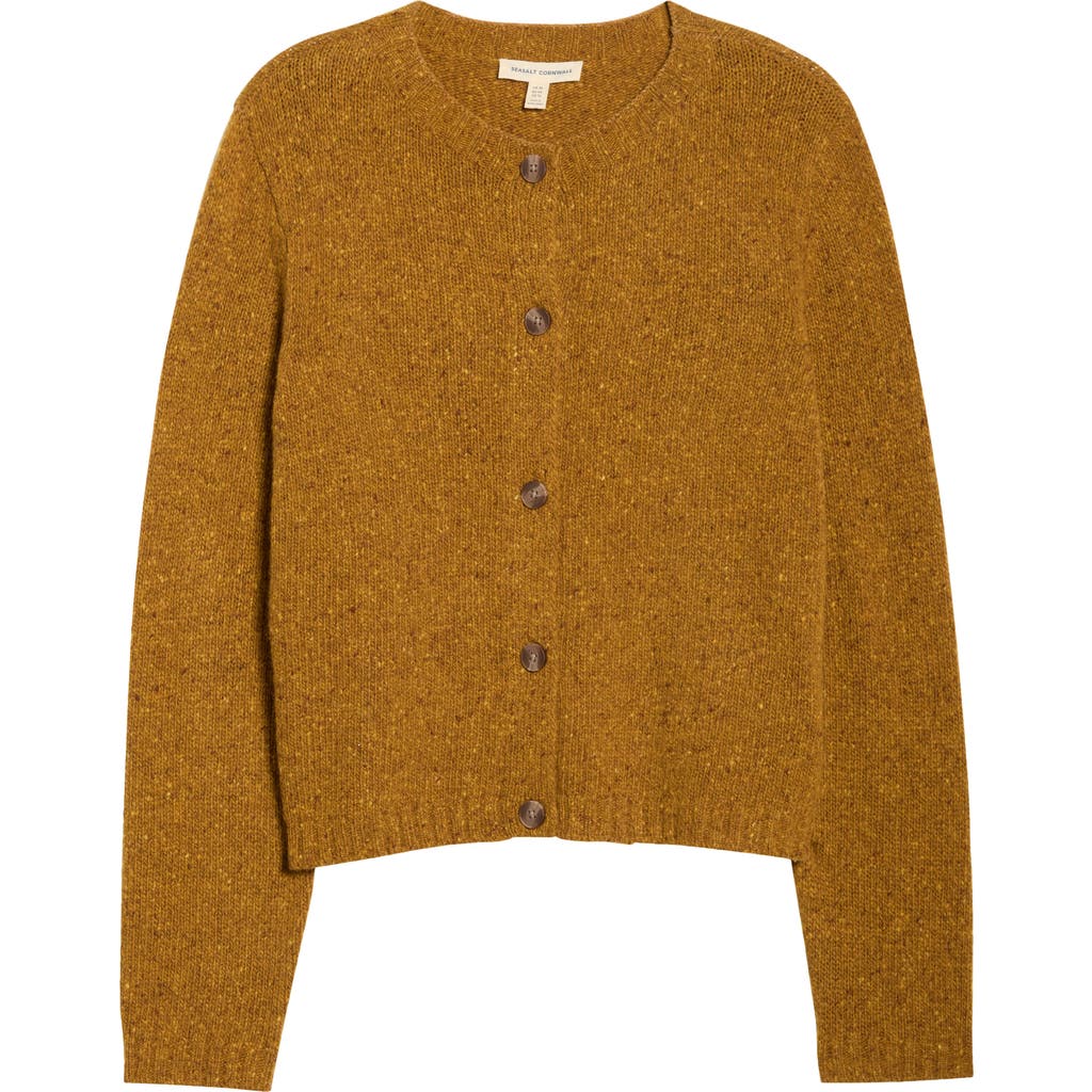 Seasalt Cornwall Dawson Pick Merino Wool Blend Cardigan In Brown