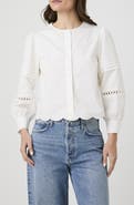 French Connection Alissa Broderie Anglaise Cotton Button-Up Shirt