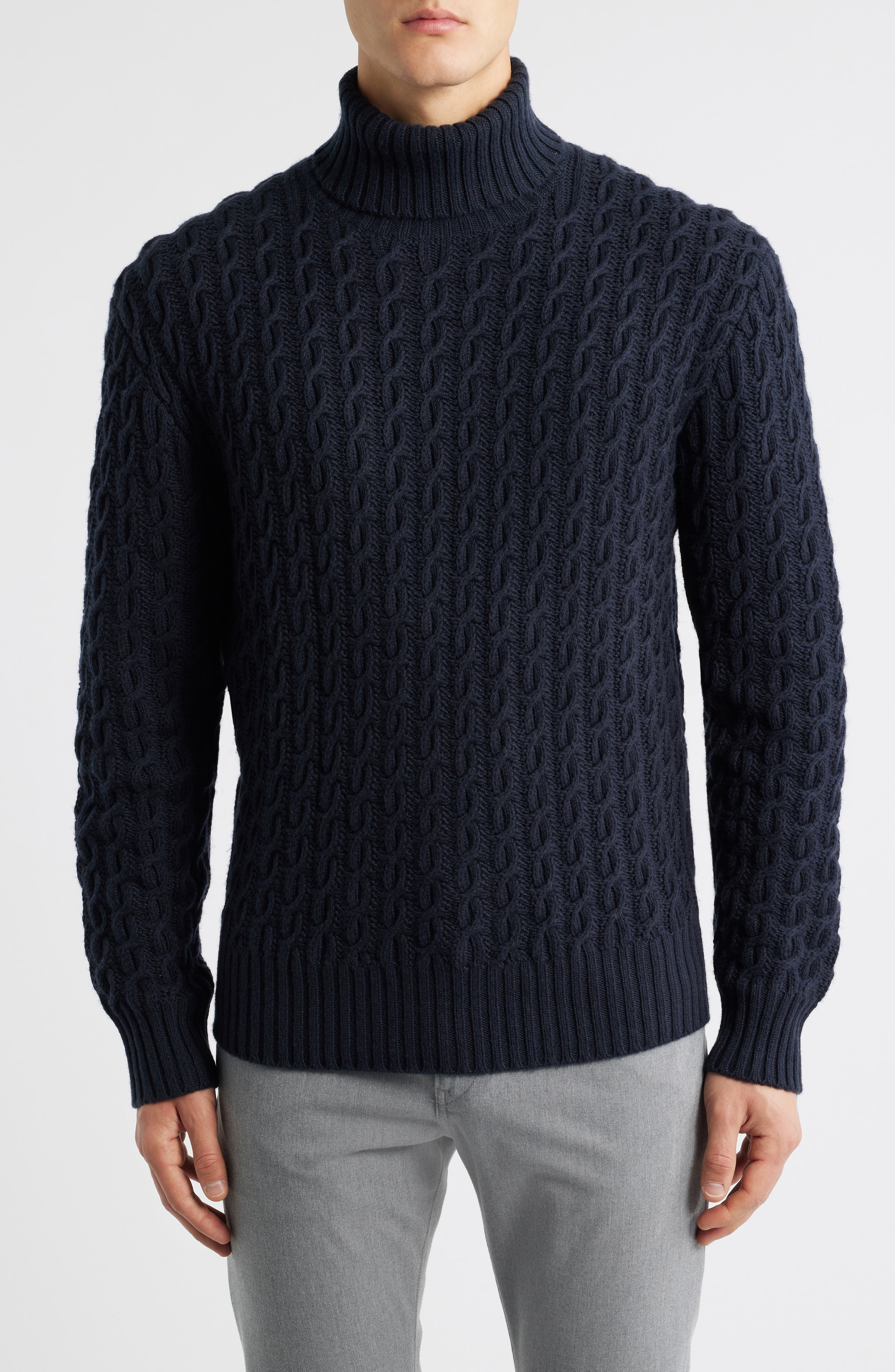 BOSS x Beckham Herrero Wool & Cashmere Cable Sweater