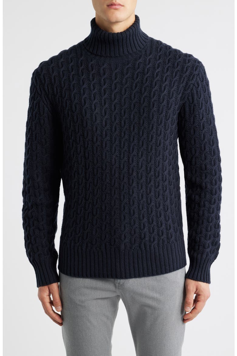 ＜H＞WOOL CASHMIERE BIG CPO x Beckham Herrero Wool & Cashmere Cable Sweater (Men) | Nordstromrack