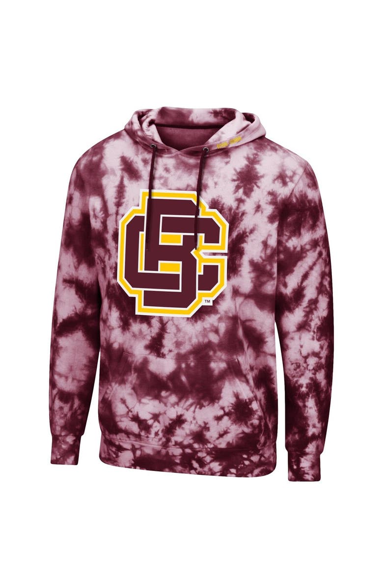 COLOSSEUM Men's Colosseum Maroon Bethune-Cookman Wildcats Tie-Dye Pullover Hoodie, Alternate, color, 