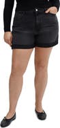 MANGO High Waist Mom Fit Denim Shorts