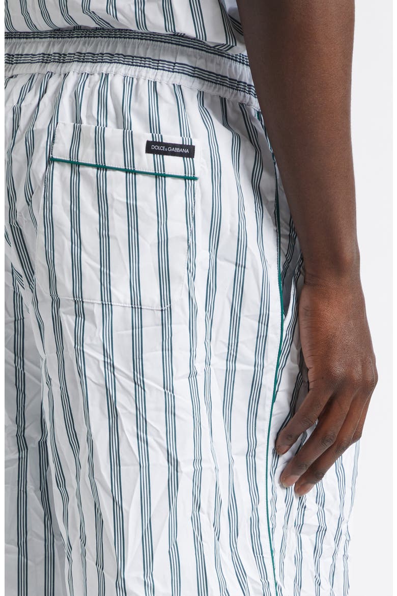 Stripe Crinkled Poplin Bowling Shorts, Alternate, color, S8051 RIGATO
