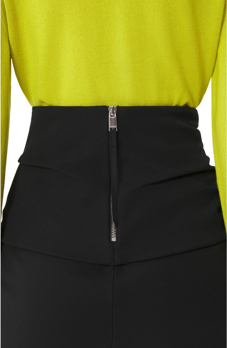 Lanvin Black Midi Skirt In Jersey, Alternate, color, Black